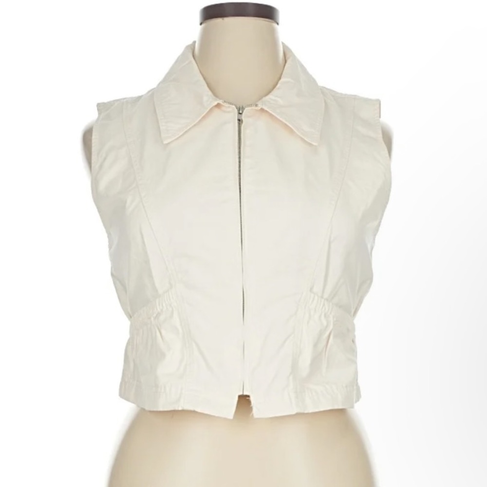 Zara Cream Zip-Up Vest